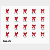Sticker Rond Bow rouge (Feuille)