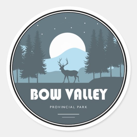 Sticker Rond Bow Valley Provincial Park Deer (Devant)