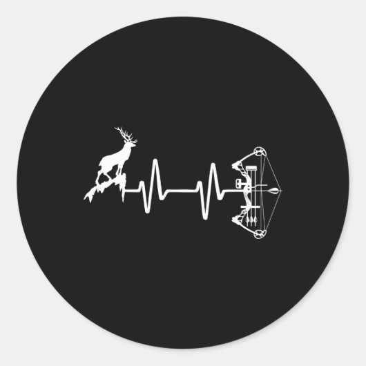 Sticker Rond Bowhunter Deer Hebeat Bow Hunting (Devant)