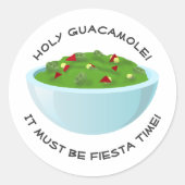 Sticker Rond Bowl of Guacamole (Devant)