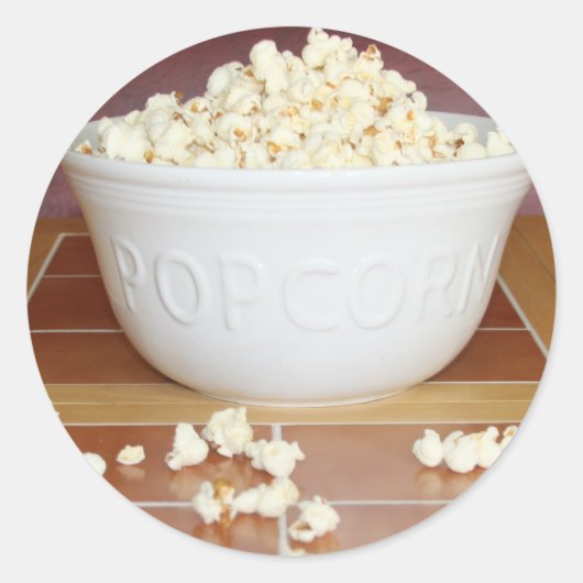Sticker Rond Bowl of Popcorn (Devant)