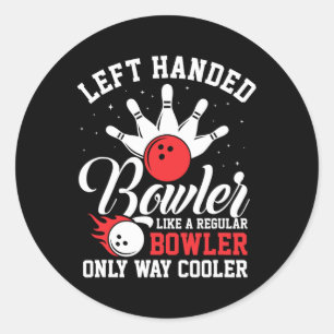Sticker Rond Bowler à gauche Cool Bowling Pins Strike Sport