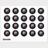 Sticker Rond Bowling Art coloré (Feuille)