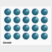 Sticker Rond Bowling Ball Blue (Feuille)