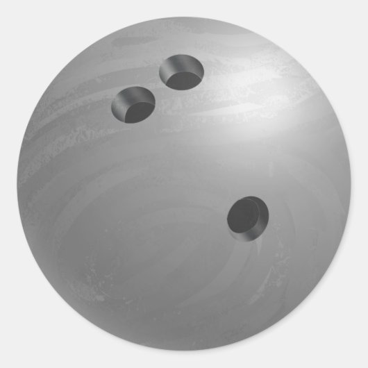 Sticker Rond Bowling Ball Grey (Devant)
