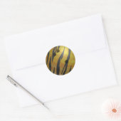 Sticker Rond Bowling Ball Tiger Jaune (Enveloppe)