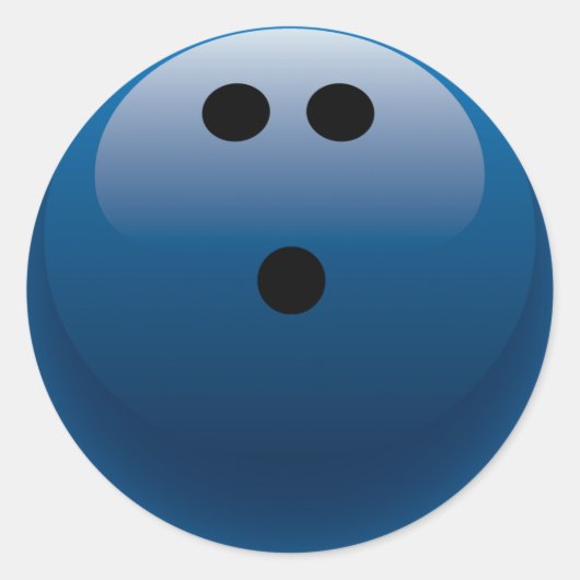 STICKER ROND BOWLING BLEU (Devant)