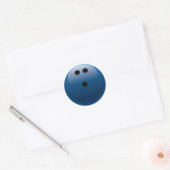 STICKER ROND BOWLING BLEU (Enveloppe)