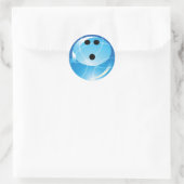 STICKER ROND BOWLING BLEUE RETRO (Sac)