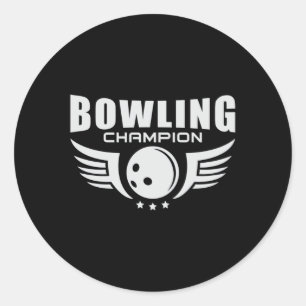 Sticker Rond Bowling Bowler Sport Strike Bowl Team Funny Cadeau