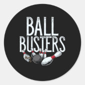 Sticker Rond Bowling Byll Busters (Devant)
