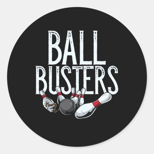 Sticker Rond Bowling Byll Busters (Devant)