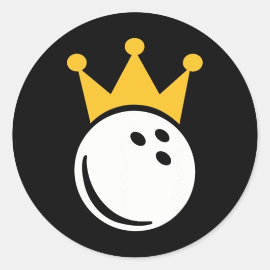 Sticker Rond Bowling Crown (Devant)