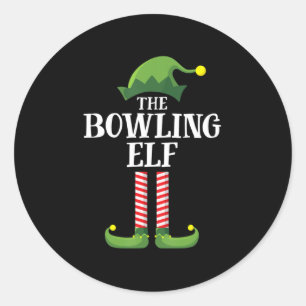 Sticker Rond Bowling Elf Correspondance Famille Groupe Noël