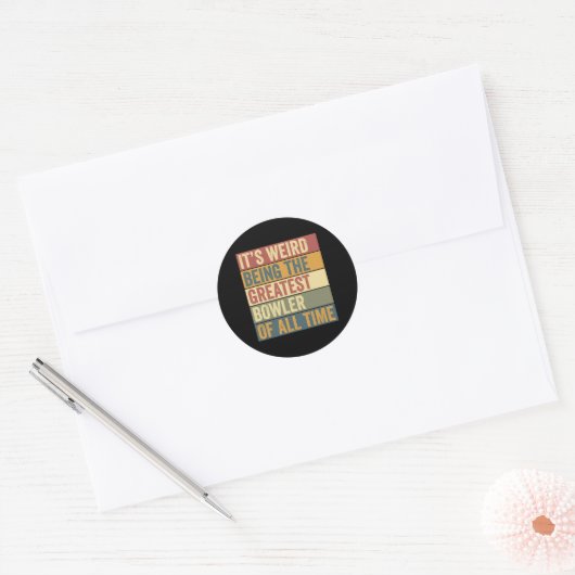 Sticker Rond Bowling le plus grand dit (Enveloppe)