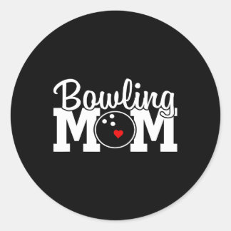 Sticker Rond Bowling Maman Fête des mères fête d'anniversaire p