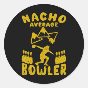 Sticker Rond Bowling Nacho Moyenne Bowler Cinco De Mayo M