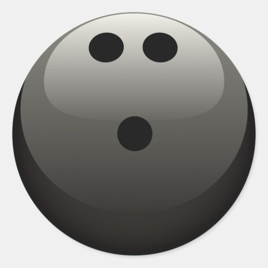 STICKER ROND BOWLING NOIR (Devant)