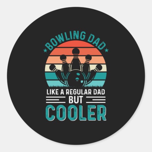 Sticker Rond Bowling papa (Devant)