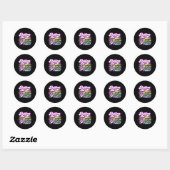 Sticker Rond Bowling Party Rolling Dans 55 Bowling Anniversaire (Feuille)
