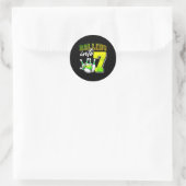 Sticker Rond Bowling Party Rolling dans 7 7e anniversaire fille (Sac)