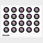 Sticker Rond Bowling Party Rolling En 49 Bowling Anniversaire (Feuille)