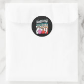 Sticker Rond Bowling Party Rolling En 9 Bowling Anniversaire (Sac)