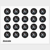 Sticker Rond Bowling Pin Dabbing Sungles Bowler Player Kids Boy (Feuille)