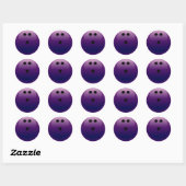 STICKER ROND BOWLING PURPLE (Feuille)