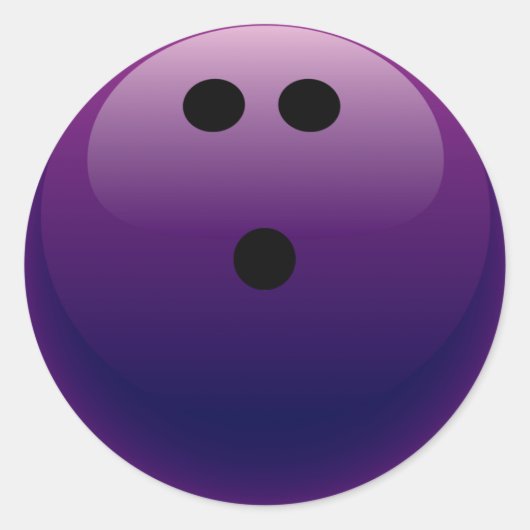 STICKER ROND BOWLING PURPLE (Devant)