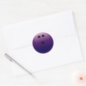 STICKER ROND BOWLING PURPLE (Enveloppe)