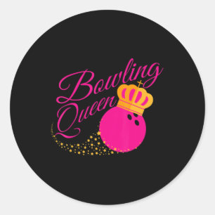 Sticker Rond Bowling Queen Un Don Amusant Pour Les Filles Bowle