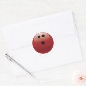 STICKER ROND BOWLING ROUGE (Enveloppe)
