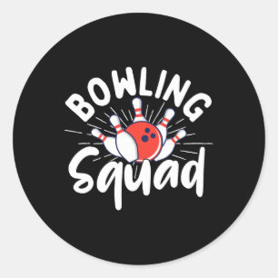 Sticker Rond Bowling Squad - Bowler Bowling