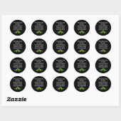 Sticker Rond Bowling sur gazon drôle (Feuille)