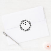 Sticker Rond bowling tribal (Enveloppe)