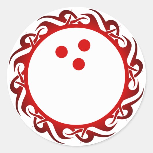 Sticker Rond bowling tribal (Devant)