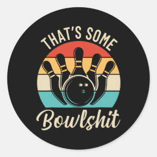 Sticker Rond Bowling vintage c'est un Bowl Retro Team Bowler