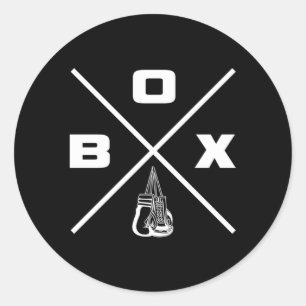 Sticker Rond Boxe