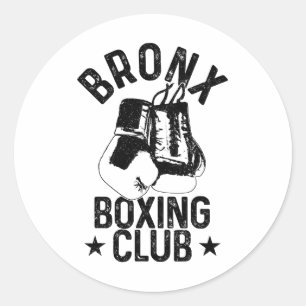 Sticker Rond Boxe Bronx Martial Arts Ny New York Boxer