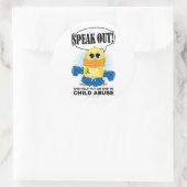 Sticker Rond Boxe Canard Abus d'enfants (Sac)