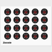 Sticker Rond Boxe crochet croisé Jab Uppercut (Feuille)