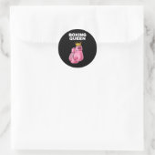 Sticker Rond Boxe de boxe Queen femmes Boxer filles Boxer Boxer (Sac)