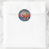 Sticker Rond Boxe Kangaroo (Sac)