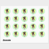 Sticker Rond Boxe Kawaii Star Brindle (Feuille)