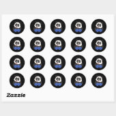 Sticker Rond Boxe - Ours Panda (Feuille)