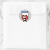 Sticker Rond Boxe Pologne Panda (Sac)