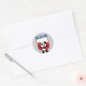 Sticker Rond Boxe Pologne Panda (Enveloppe)