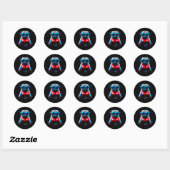 Sticker Rond Boxe Pug Chien Kickboxing Cool (Feuille)