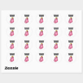 Sticker Rond Boxe Queen Femen Boxing Girls Boxer Boxer 1 (Feuille)